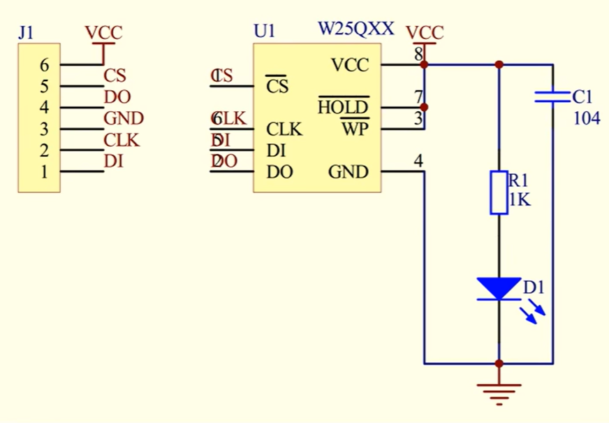 W25QXX硬件电路图